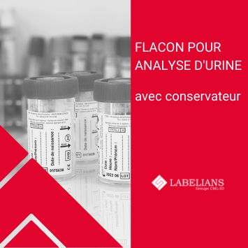 FLACON POUR ANALYSE D'URINE